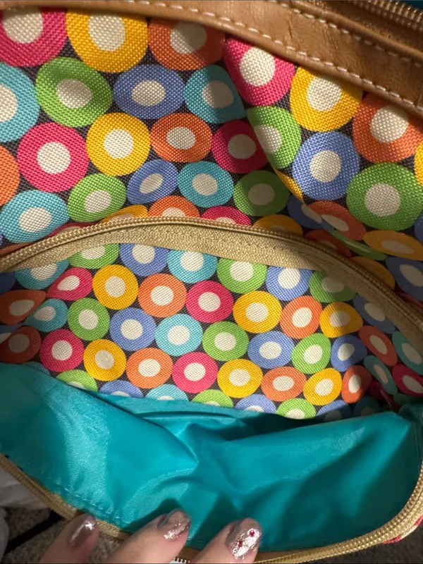 Lily Bloom Multi-Colored Polka Dot Crossbody Bag - Image 6