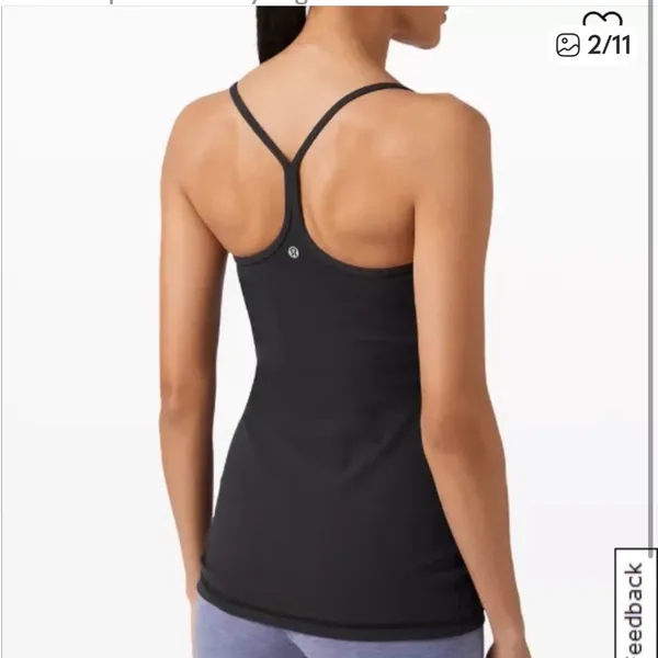 Lululemon Athletica Black Y Tank Top 6 - Image 2
