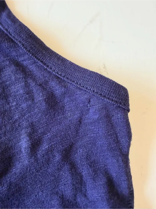 Rag & Bone Slub cotton tank top, sleeveless, indigo blue size M - Image 9