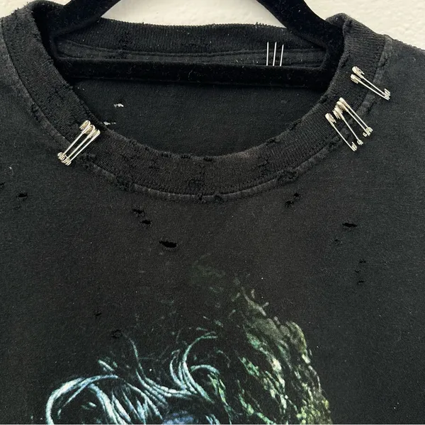 Rob Zombie Heavy Metal Destroyed Safety Pin Tee - Image 2