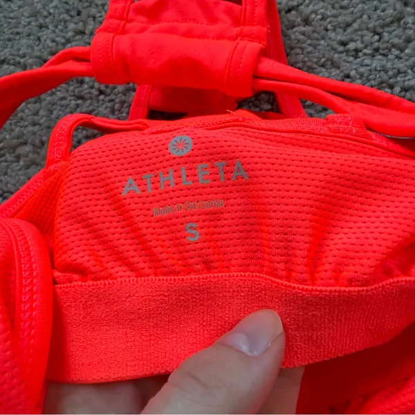 Athleta XO Tank Top Coral Sizzle Neon Orange Size Small - Image 6