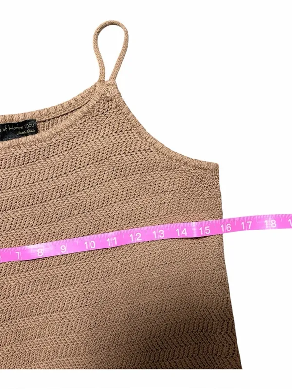 House of Harlow 1960 Tan Knit Maxi Slip Dress Size Small - Image 5