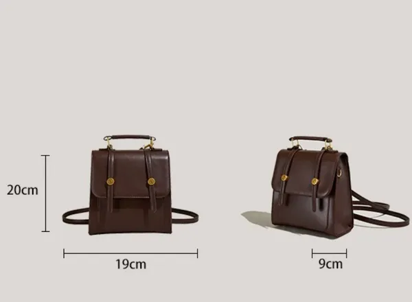 Cute backpack & crossbody Bag Brown - Image 2