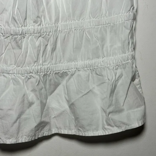 Madewell White Smocked‎ Square Neck Tie Front Tank Top XL - Image 8