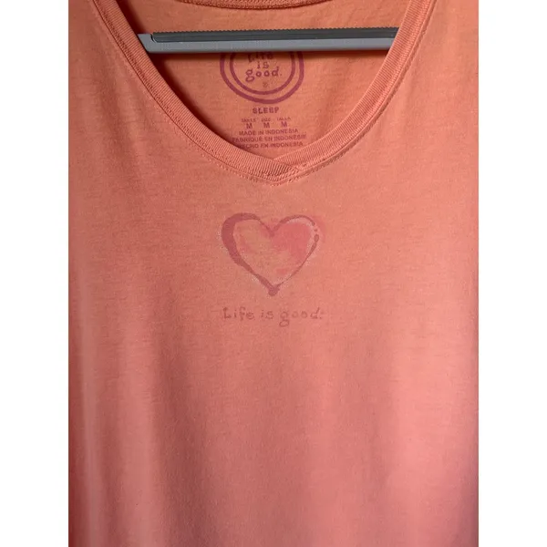 Life Is Good Orange Sleep Tee - Medium - Image 3