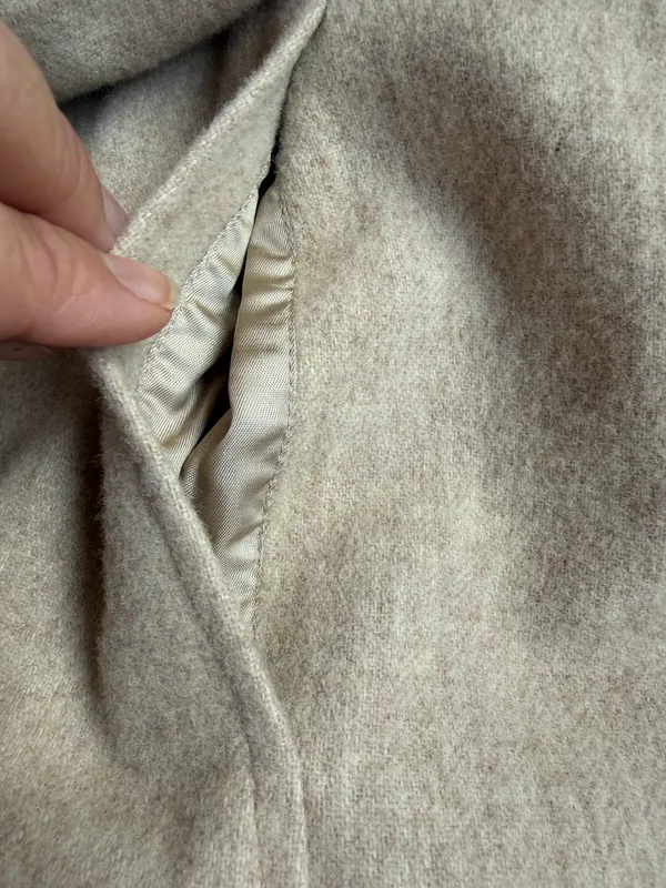 Rena Rowan Camel Wool Coat Size 10 | Classic Tailored Fall Winter Jacket - Image 7