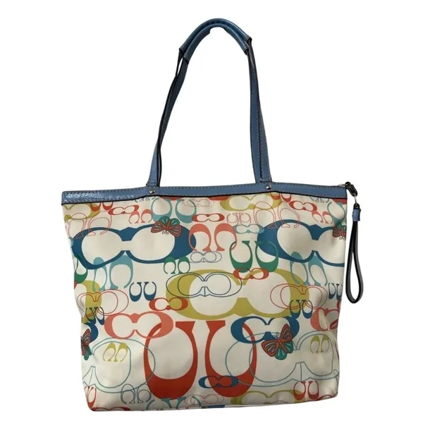 COACH Optic Signature Butterfly F17422 Zip Top Tote - Image 6