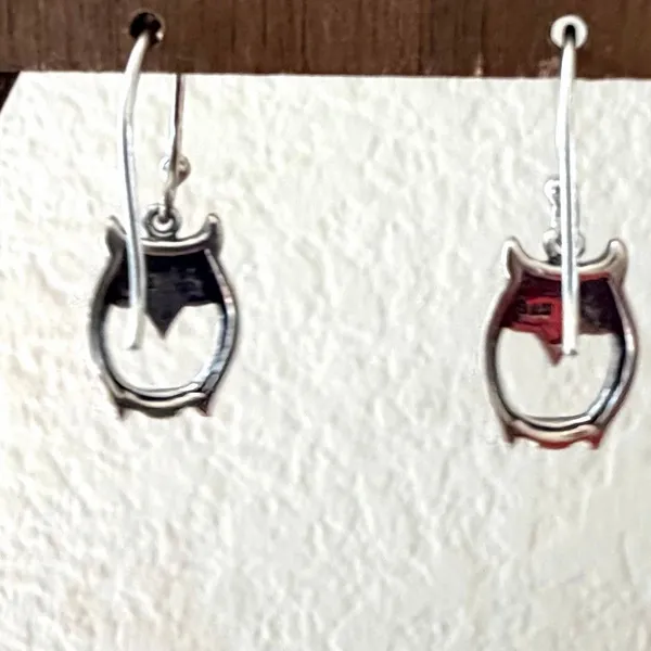 Sterling Silver Owl Dangle Earrings - Image 5