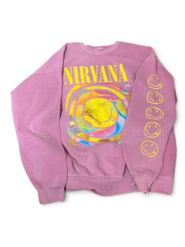 Urban Outfitter Nirvana Smile Oversized Sweatshirt Sz-Small Medium - Image 3