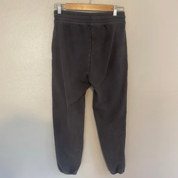 Aerie Sunwashed Distressed Joggers Womens Sz Small Cozy Lounge Pants Gray Black - Image 2