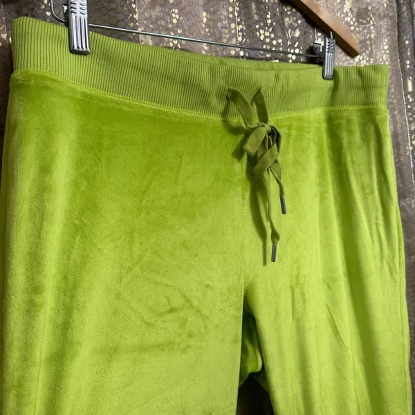 Aerie Dreamy Velour Lime Slush Green Cozy Lounge Sleep Pants XL - Image 5