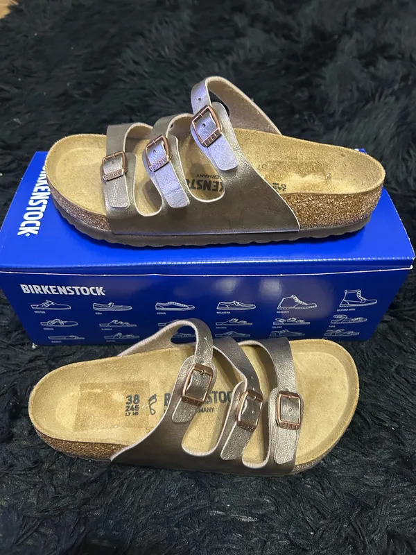 BIRKENSTOCK Florida Taupe gladiator sandals slippers shoes women’s eur 38 new - Image 6