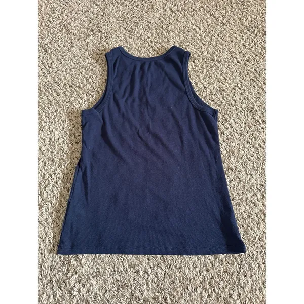 No‎ Boundaries Women's Navy Blue Ribbed Tank Top Size Large - Image 5