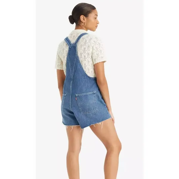 Levi's Vintage Women's Shortalls XL Mend Me Not - Medium Wash - Image 5