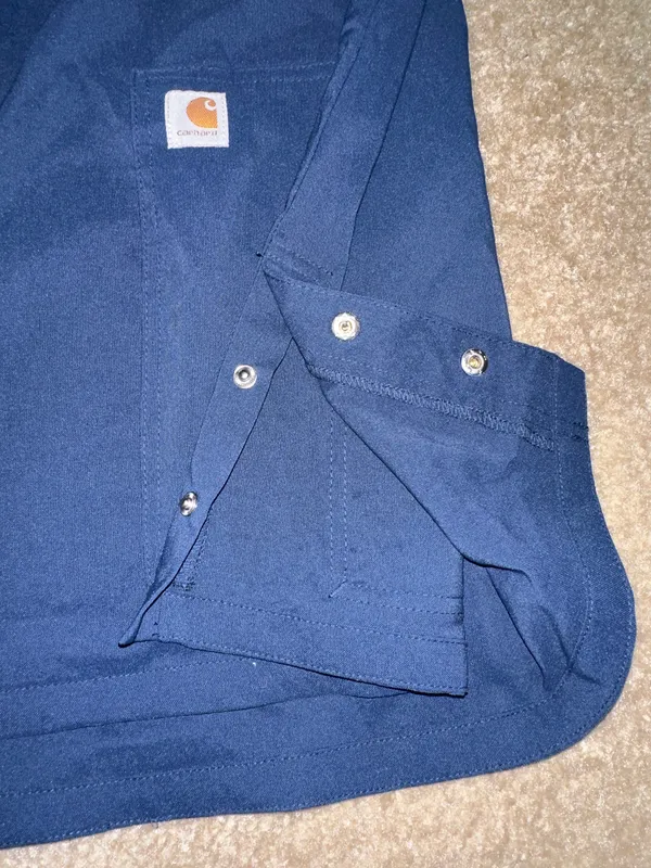 Carhartt Navy Blue Medical Scrub Top - Image 5