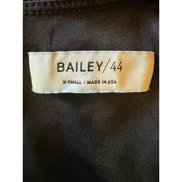 Bailey 44 Sheath Dress Women XS Black Tan Beaded Mixed Media Cocktail Party LBD - Image 9