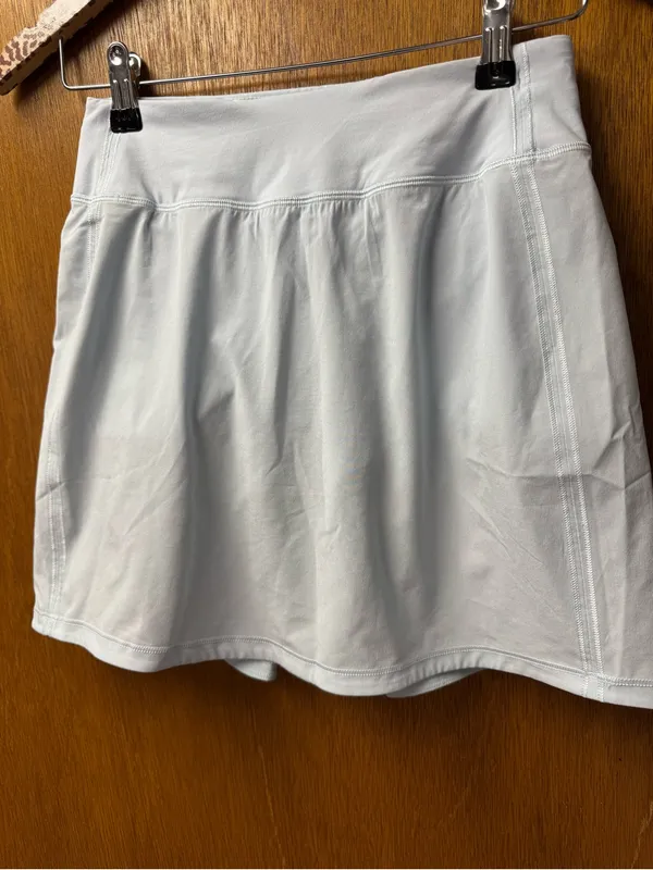Lululemon Pace Rival Skirt Skort Midrise Pull On Extra Long Powder Blue 2 W8AAFS - Image 9