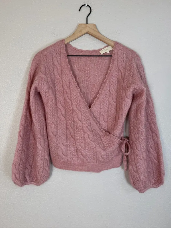 Sezane Odalie Sweater in Petal Pink size XS NEW - Image 6