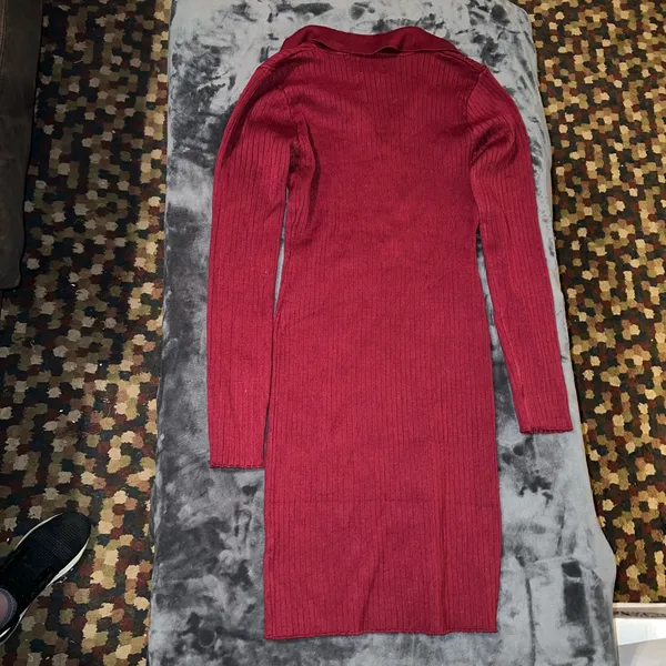 Princess Polly Penelope Long Sleeve Mini Dress in Burgundy Size M/L New with tag - Image 13