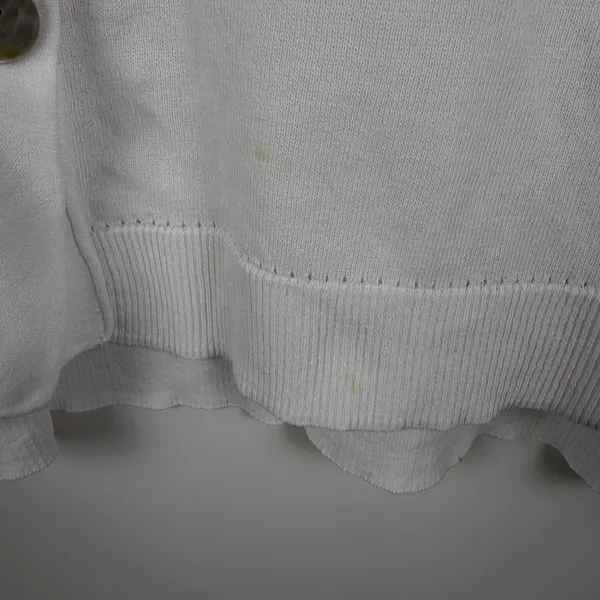 Chicos White Cardigan Sweater Size 3 US XL‎ Button Front Lightweight Minimalist - Image 5