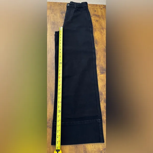 NWT Universal Standard Midnight Black Wide-Leg Jeans High Rise Women's 0 (XS) - Image 8
