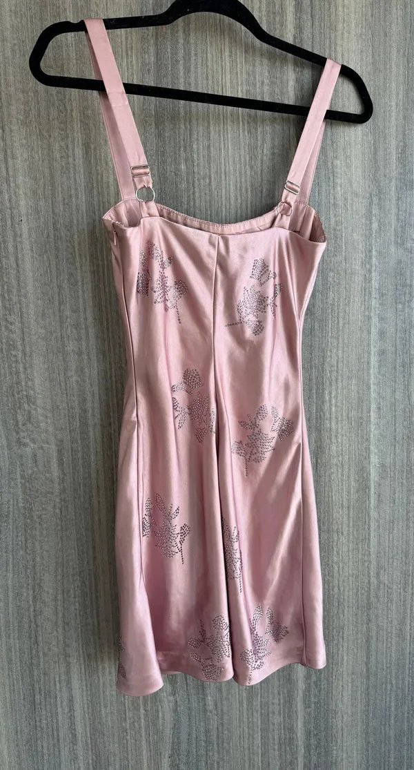Ohpolly Pink Sparkly Mini Dress - Image 3