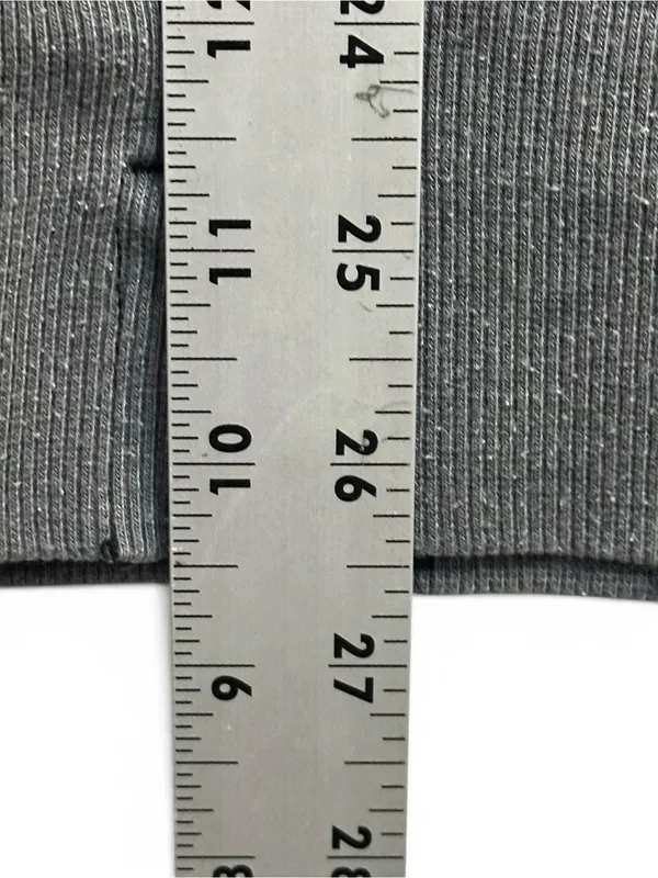 Aerie Gray V-Neck Oversized Sweatshirt Women’s Small Contrast Stitch Pullover - Image 7