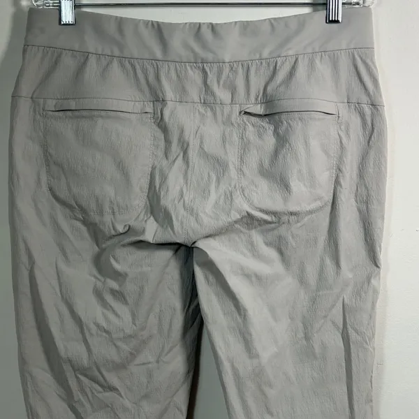 Athleta‎ Trekkie Hike Pant Womens 12 Light Gray Adjustable Leg Outdoor Hiking - Image 9