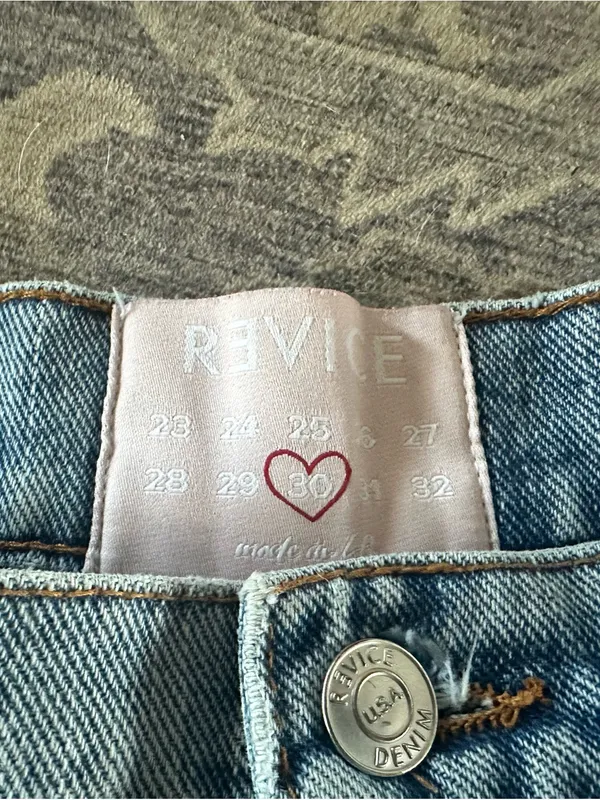 REVICE Light Blue Denim Jeans with patches - Image 3