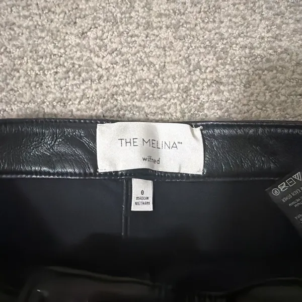 Aritzia Wilfred Leather Melina Pants - Image 3