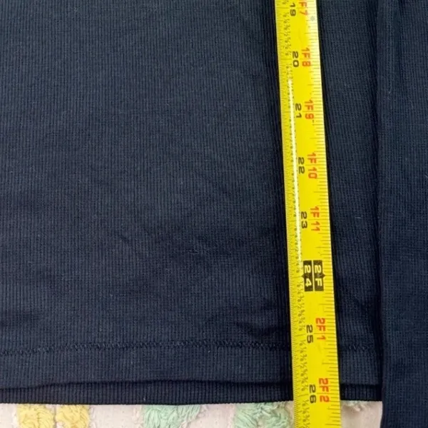 Madewell Black Ribbed Long Sleeve Crew‎ Neck Top XL New with Tags NWT - Image 2