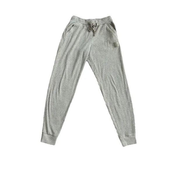 Alo Muse Set Hoodie & Joggers Ribbed Gravel Heather Size Small - Image 7