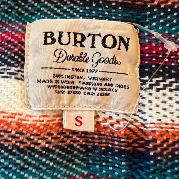Burton Grace Sherpa Plaid Flannel Shirt Jacket Fleece Lined Shacket Size S - Image 12
