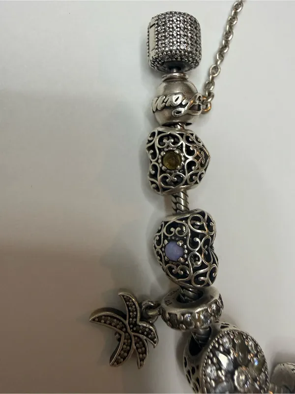 Authentic Pandora Sterling Silver Bracelet with Charm - Image 13