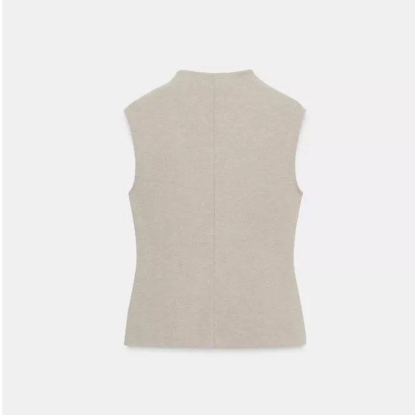Zara NWT stone color Twill vest wrap double breasted - Image 7