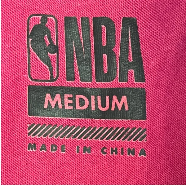 NBA Tank Top‎ Women's Sleeveless Shirt Pink Blue Graphic Basketball Medium - Image 4