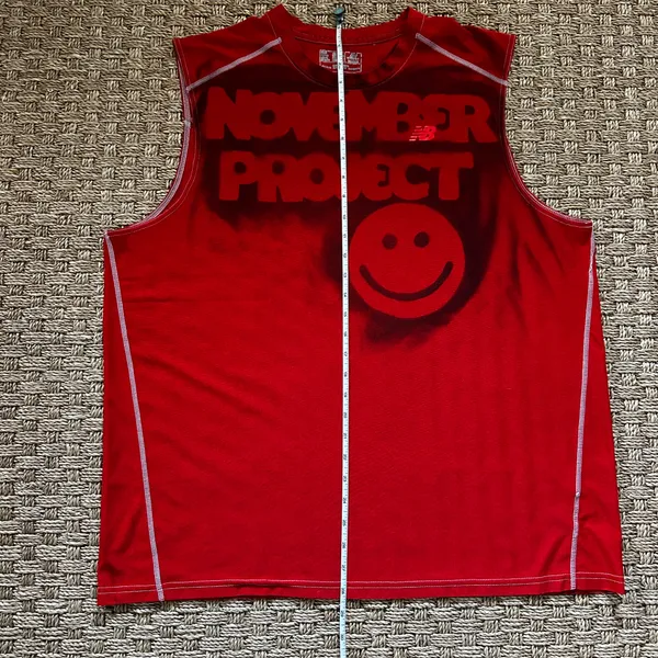 Men’s 2xl New Balance Red Sleeveless Gym Shirt - Image 5