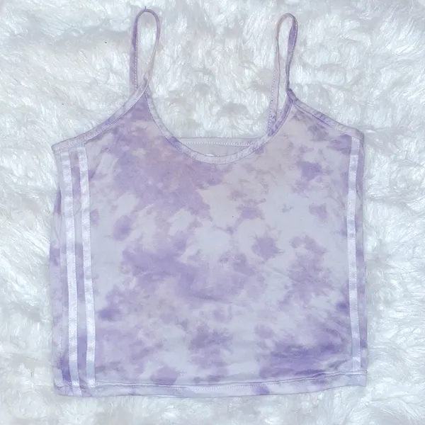 Charlotte Russe Purple and White Tie Dye Tank Top and Jogger Pajama Set - Image 2