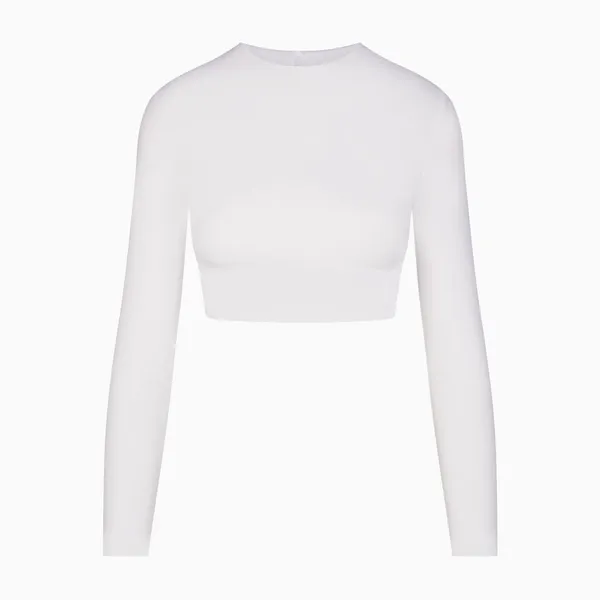 KHY Kylie Jenner Archive Long Sleeve Wrap Top in White Size Medium NEW - Image 4