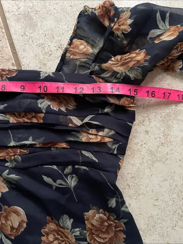 Abercrombie & Fitch Emerson Chiffon Long Sleeves Midi Floral Dress - Image 13