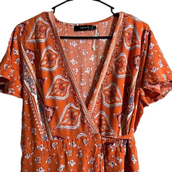 Zesica Floral Wrap Mini Dress - Image 2