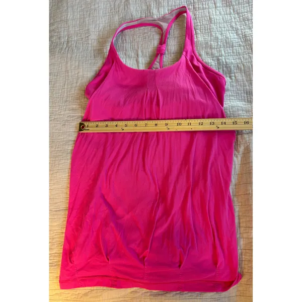 Lululemon Racerback Tank Top Built-in Shelf Bra Pink Yoga Gym Athletic Top - Image 2