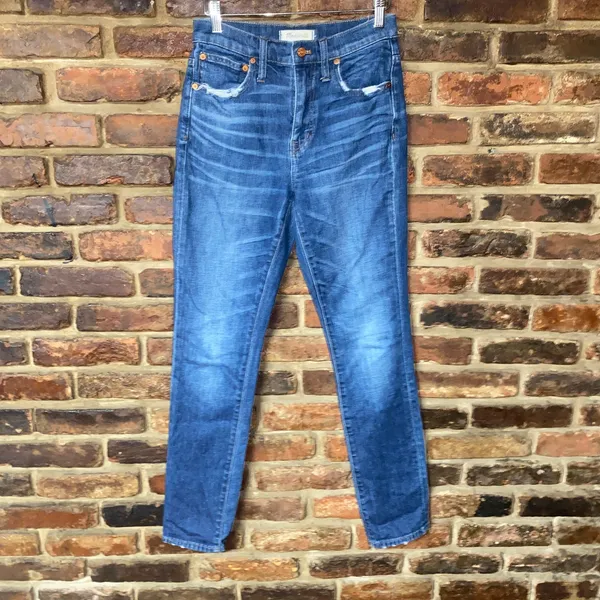 Madewell Buckley Blue Denim The High Rise Slim Boyjean Jeans Women's Size 23 - Image 2