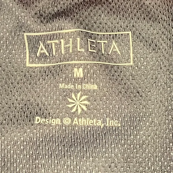 Athleta Women's Gray Short Sleeve Ruched Gym Yoga Running‎ Workout Tee Medium - Image 6