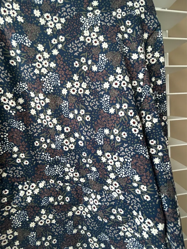 Floral sporty quarter zip pullover size small Blue - Image 2