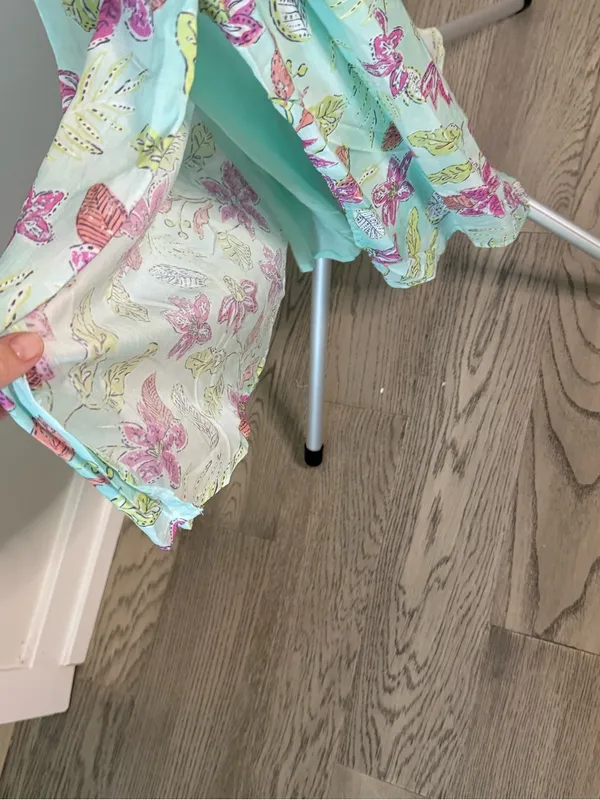 Hatley Floral Aqua Maxi Dress XS | Sleeveless Lined Modal Summer Dress - Image 3