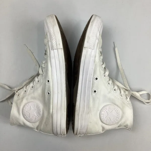 Converse White High Top All Star Chuck Taylor Sneakers Womens 9 Mens 7 - Image 6