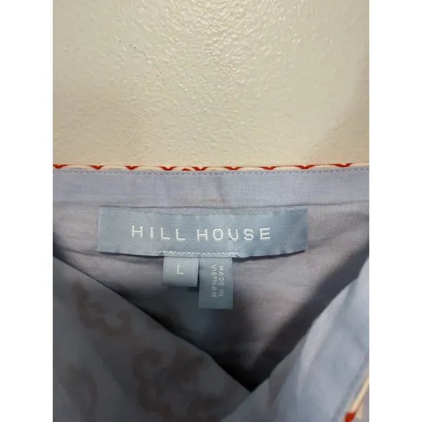 Hill House The Clara Boxy Crop Square Neck Top in Poppy Damask Stripe Size Large - Image 4