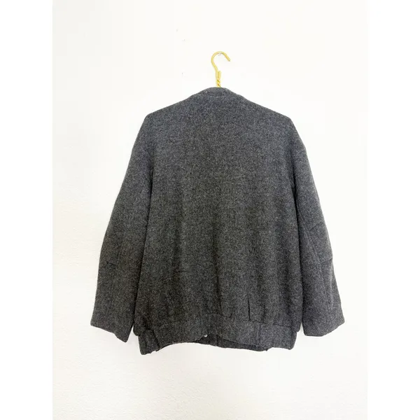 Zara Oversized Wool Blend Bomber Jacket Size Small Dark Gray 8372/313 Chic - Image 11