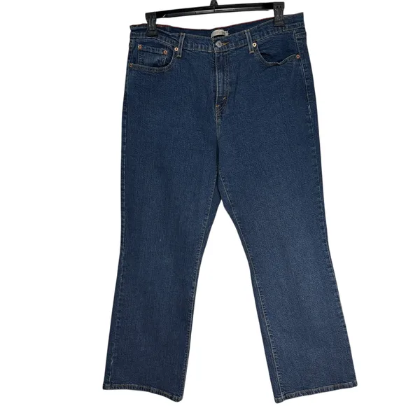 Levi Strauss & Co Womens 18M Relaxed Fit Mid‎ Rise Bootcut Jeans Blue Denim - Image 9
